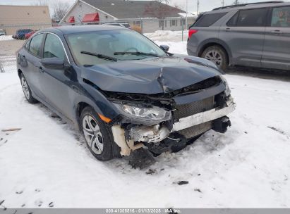 2018 HONDA CIVIC LX Gray  Gasoline 19XFC2F52JE042985 photo #1