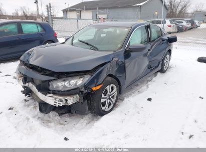 2018 HONDA CIVIC LX Gray  Gasoline 19XFC2F52JE042985 photo #3