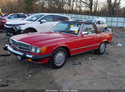 1986 MERCEDES-BENZ 560 SL Red  Gasoline WDBBA48D9GA051486 photo #3