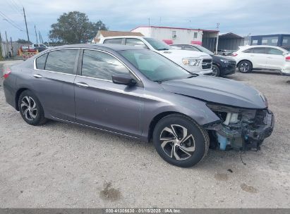 2016 HONDA ACCORD LX Gray  Gasoline 1HGCR2F31GA045261 photo #1