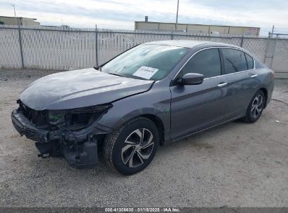 2016 HONDA ACCORD LX Gray  Gasoline 1HGCR2F31GA045261 photo #3