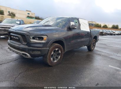 2019 RAM 1500 REBEL  4X4 5'7 BOX Dark Blue  Gasoline 1C6SRFLT2KN900600 photo #3