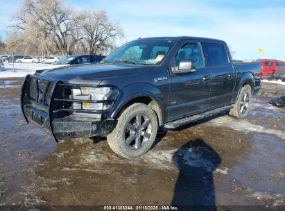 2015 FORD F-150 LARIAT Black  Gasoline 1FTEW1EG8FFB27309 photo #3