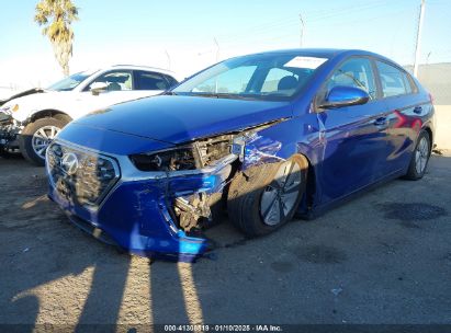 2021 HYUNDAI IONIQ HYBRID BLUE Blue  Hybrid KMHC65LC8MU255858 photo #3