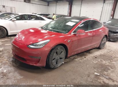 2020 TESLA MODEL 3 LONG RANGE DUAL MOTOR ALL-WHEEL DRIVE Red  Electric 5YJ3E1EB1LF600370 photo #3