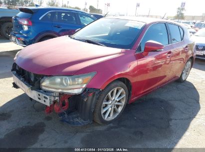 2011 LEXUS CT 200H Red  Hybrid JTHKD5BH6B2007506 photo #3