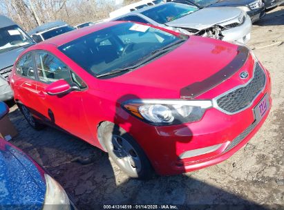 2016 KIA FORTE LX Red  Gasoline KNAFK4A62G5584734 photo #1