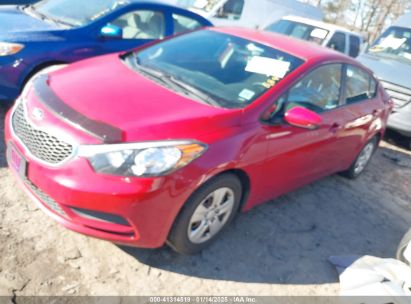 2016 KIA FORTE LX Red  Gasoline KNAFK4A62G5584734 photo #3