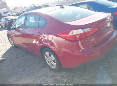 2016 KIA FORTE LX Red  Gasoline KNAFK4A62G5584734 photo #4