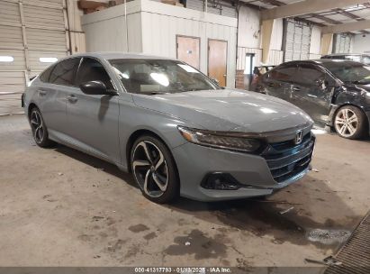 2022 HONDA ACCORD SPORT SE Gray  Gasoline 1HGCV1F47NA028038 photo #1