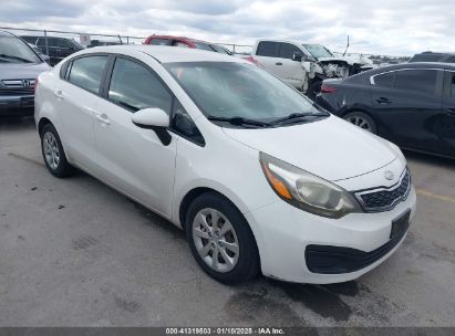 2013 KIA RIO EX White  Gasoline KNADN4A32D6112785 photo #1