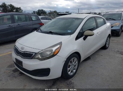 2013 KIA RIO EX White  Gasoline KNADN4A32D6112785 photo #3