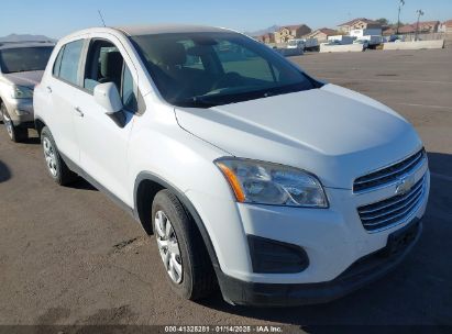 2015 CHEVROLET TRAX 1LS White  Gasoline KL7CJKSB0FB089163 photo #1