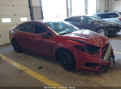 2018 FORD FUSION HYBRID SE Red  Hybrid 3FA6P0LU7JR274694 photo #1