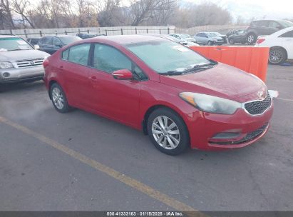 2014 KIA FORTE LX Red  Gasoline KNAFX4A69E5196012 photo #1