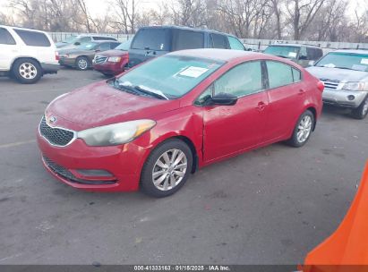 2014 KIA FORTE LX Red  Gasoline KNAFX4A69E5196012 photo #3