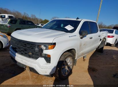 2023 CHEVROLET SILVERADO 1500 4WD  SHORT BED CUSTOM White  Gasoline 3GCPDBEK9PG148856 photo #3