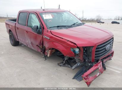 2017 FORD F-150 XLT Red  gas 1FTEW1EGXHFC76095 photo #1