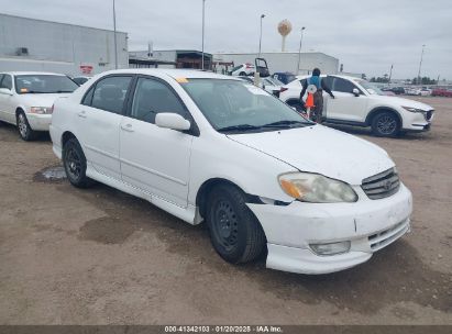 2003 TOYOTA COROLLA S White  Gasoline 1NXBR32E43Z161579 photo #1