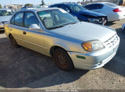 2004 HYUNDAI ACCENT GL Silver  Gasoline KMHCG45C14U547954 photo #1