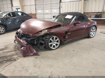 2004 BMW Z4 2.5I Burgundy  Gasoline 4USBT33554LS50809 photo #3