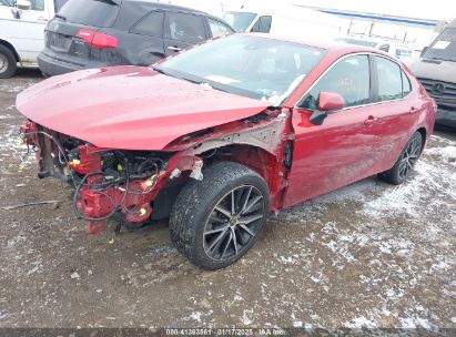 2022 TOYOTA CAMRY SE Red  Gasoline 4T1G11AK3NU034835 photo #3