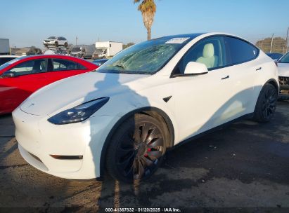 2021 TESLA MODEL Y PERFORMANCE DUAL MOTOR ALL-WHEEL DRIVE White  Electric 5YJYGDEF2MF258711 photo #3