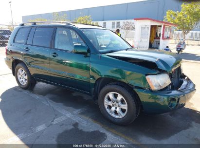 2003 TOYOTA HIGHLANDER V6 Green  Gasoline JTEGF21A430083433 photo #1