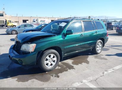 2003 TOYOTA HIGHLANDER V6 Green  Gasoline JTEGF21A430083433 photo #3