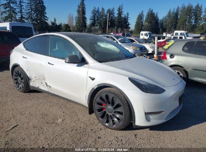 2022 TESLA MODEL Y PERFORMANCE DUAL MOTOR ALL-WHEEL DRIVE White  Electric 7SAYGDEF8NF405344 photo #1