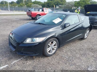 2011 HONDA CR-Z Black hatchbac hybrid engine JHMZF1D44BS012716 photo #3