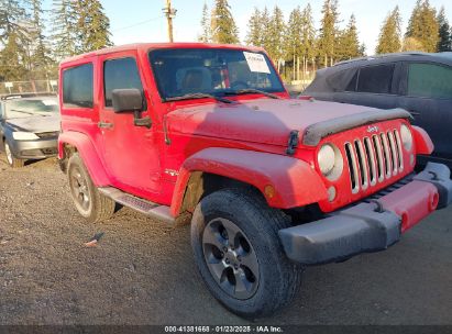 2018 JEEP WRANGLER JK SAHARA 4X4 Red  Flexible Fuel 1C4AJWBG2JL936412 photo #1