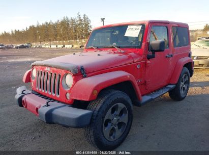 2018 JEEP WRANGLER JK SAHARA 4X4 Red  Flexible Fuel 1C4AJWBG2JL936412 photo #3