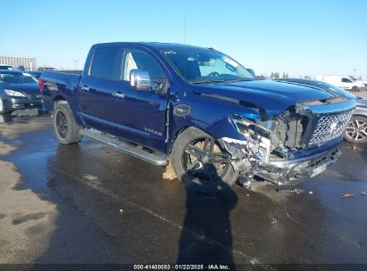 2017 NISSAN TITAN SL Blue  Gasoline 1N6AA1E56HN526155 photo #1