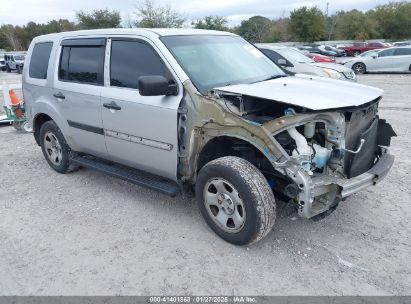 2014 HONDA PILOT LX Pewter  Gasoline 5FNYF3H21EB019772 photo #1