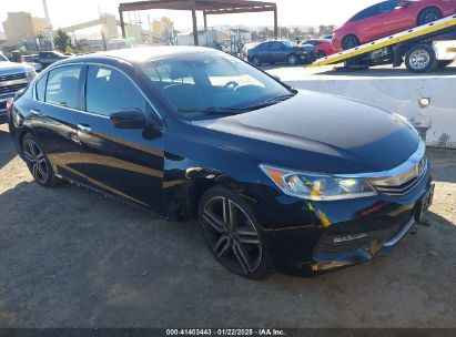 2016 HONDA ACCORD SPORT Black  Gasoline 1HGCR2F64GA245755 photo #1