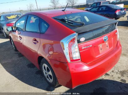 2013 TOYOTA PRIUS THREE Red  Hybrid JTDKN3DU4D5662679 photo #4