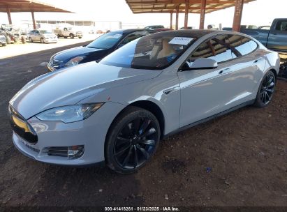 2014 TESLA MODEL S P85 Gray  Electric 5YJSA1H14EFP40457 photo #3