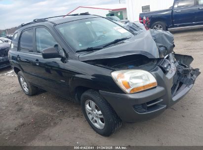 2007 KIA SPORTAGE LX V6 Black  Gasoline KNDJE723477445395 photo #1