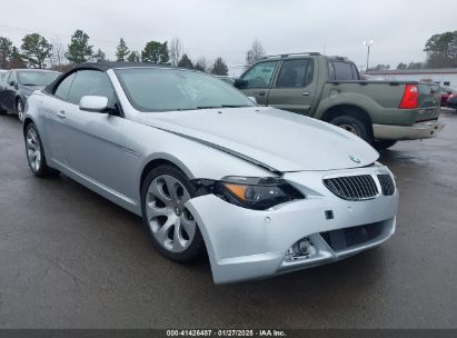 2006 BMW 650I Silver  Gasoline WBAEK13416CN75460 photo #1