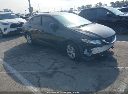 2013 HONDA CIVIC LX Black  Gasoline 19XFB2F57DE266017 photo #1