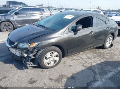 2013 HONDA CIVIC LX Black  Gasoline 19XFB2F57DE266017 photo #3