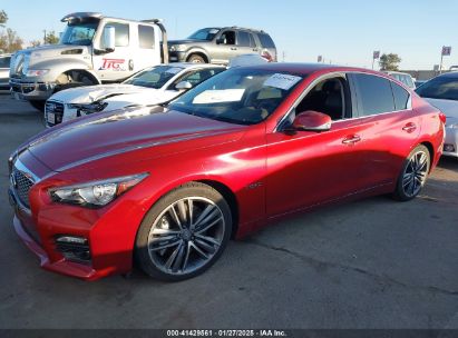 2015 INFINITI Q50 HYBRID SPORT Red  Hybrid JN1AV7AP7FM790072 photo #3