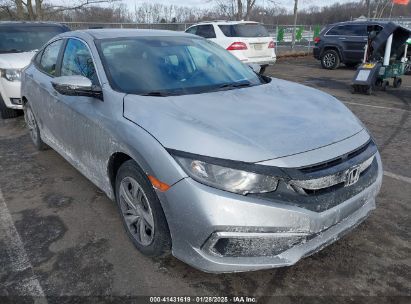 2020 HONDA CIVIC LX Gray  Gasoline 2HGFC2F66LH524490 photo #1