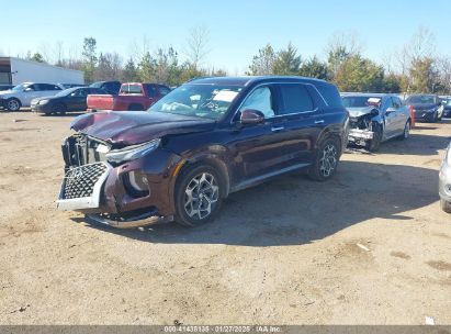 2022 HYUNDAI PALISADE CALLIGRAPHY Burgundy  Gasoline KM8R74HE2NU422339 photo #3