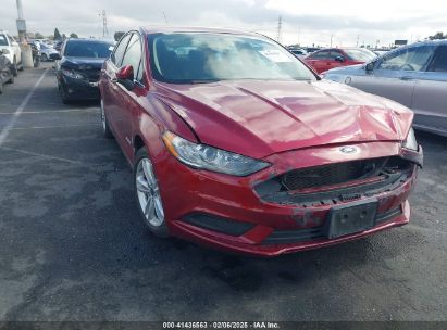 2018 FORD FUSION HYBRID SE Red  Hybrid 3FA6P0LU8JR227464 photo #1