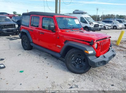 2018 JEEP WRANGLER UNLIMITED SPORT 4X4 Red  Gasoline 1C4HJXDG6JW139791 photo #1