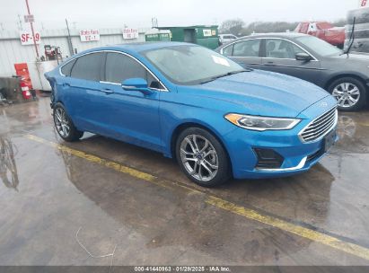 2019 FORD FUSION SEL Blue  Gasoline 3FA6P0CD3KR113566 photo #1