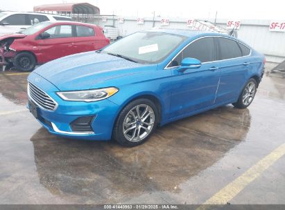 2019 FORD FUSION SEL Blue  Gasoline 3FA6P0CD3KR113566 photo #3