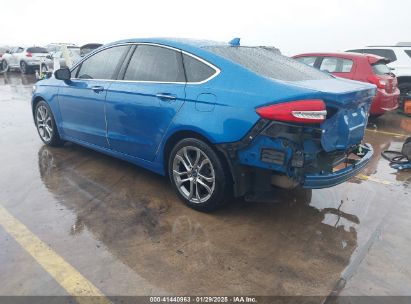 2019 FORD FUSION SEL Blue  Gasoline 3FA6P0CD3KR113566 photo #4